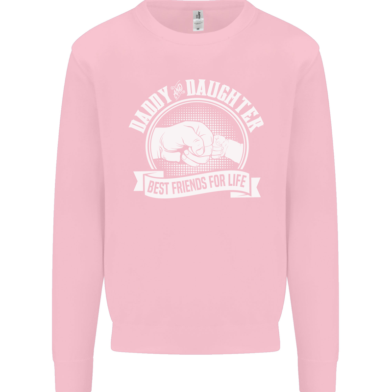 Daddy & Daughter Best Friends Father's Day Mens Sweatshirt Jumper Light Pink