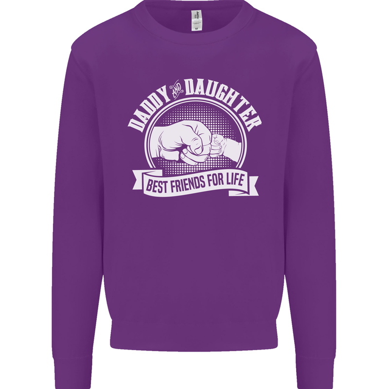 Daddy & Daughter Best Friends Father's Day Mens Sweatshirt Jumper Purple