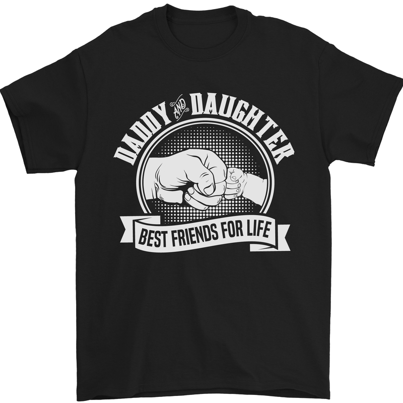 Daddy & Daughter Best Friends Father's Day Mens T-Shirt Cotton Gildan Black