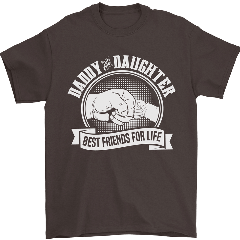 Daddy & Daughter Best Friends Father's Day Mens T-Shirt Cotton Gildan Dark Chocolate