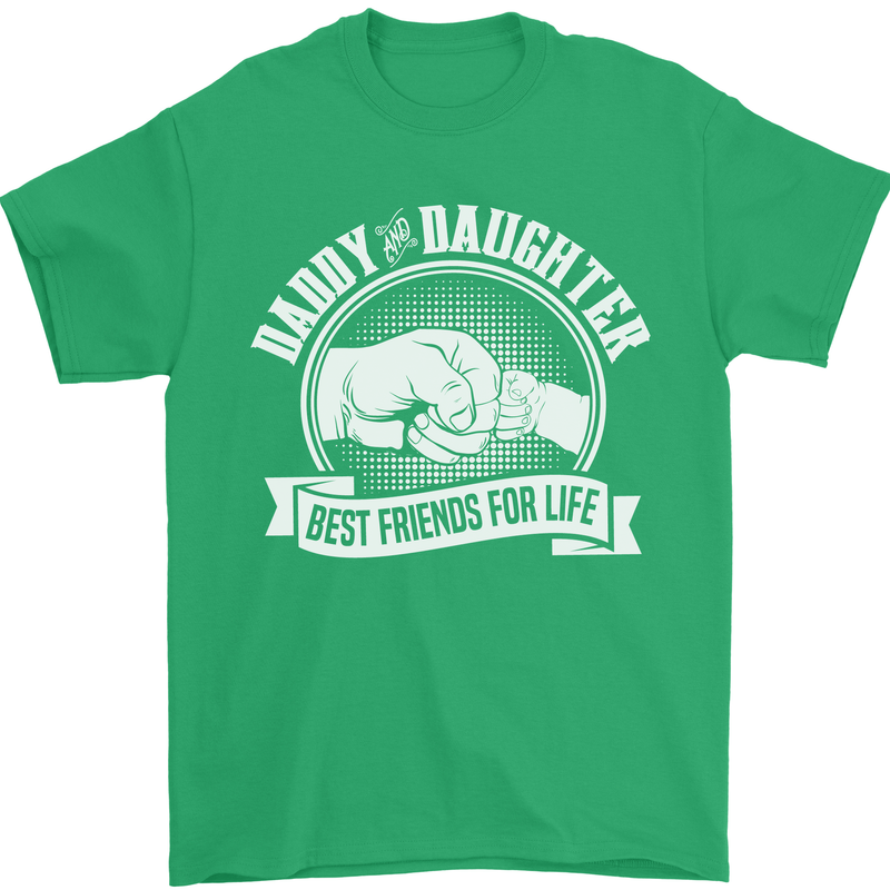 Daddy & Daughter Best Friends Father's Day Mens T-Shirt Cotton Gildan Irish Green