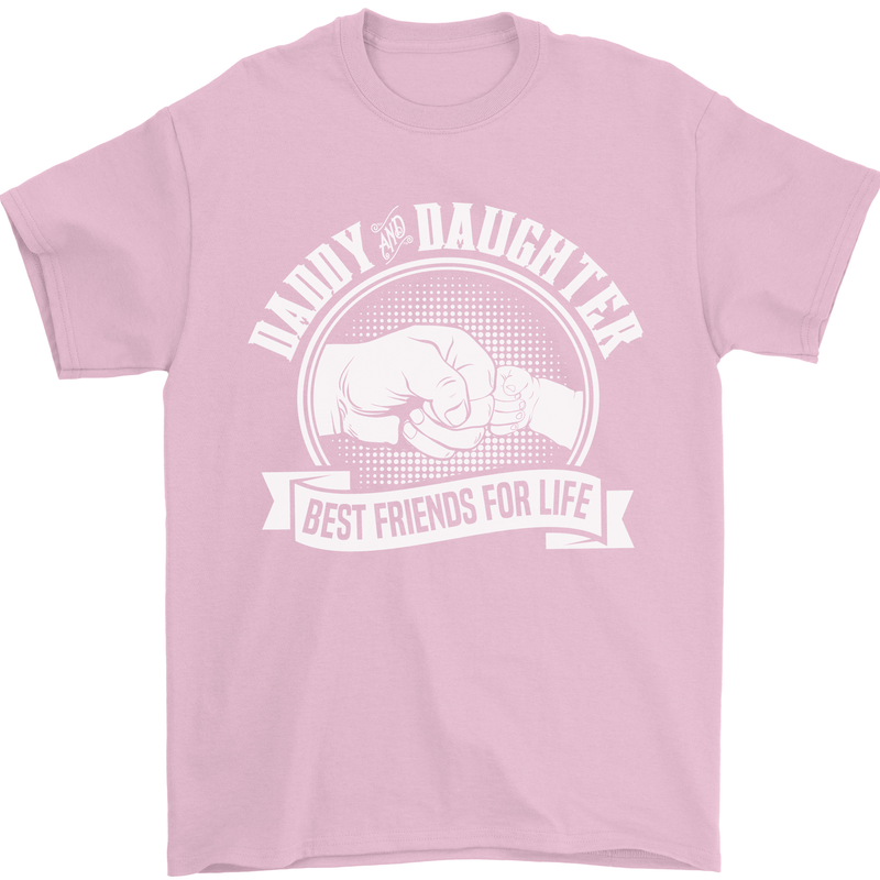 Daddy & Daughter Best Friends Father's Day Mens T-Shirt Cotton Gildan Light Pink