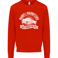 Daddy & Daughters Best Friends Father's Day Mens Sweatshirt Jumper Bright Red