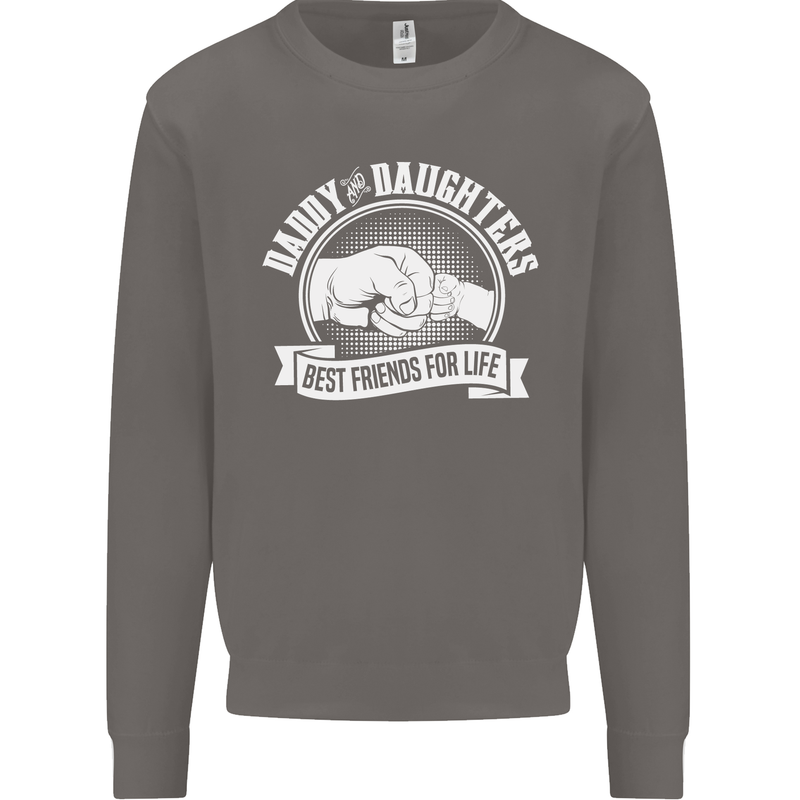 Daddy & Daughters Best Friends Father's Day Mens Sweatshirt Jumper Charcoal