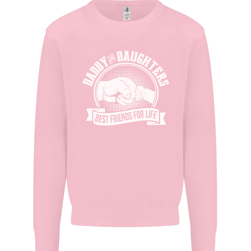 Daddy & Daughters Best Friends Father's Day Mens Sweatshirt Jumper Light Pink