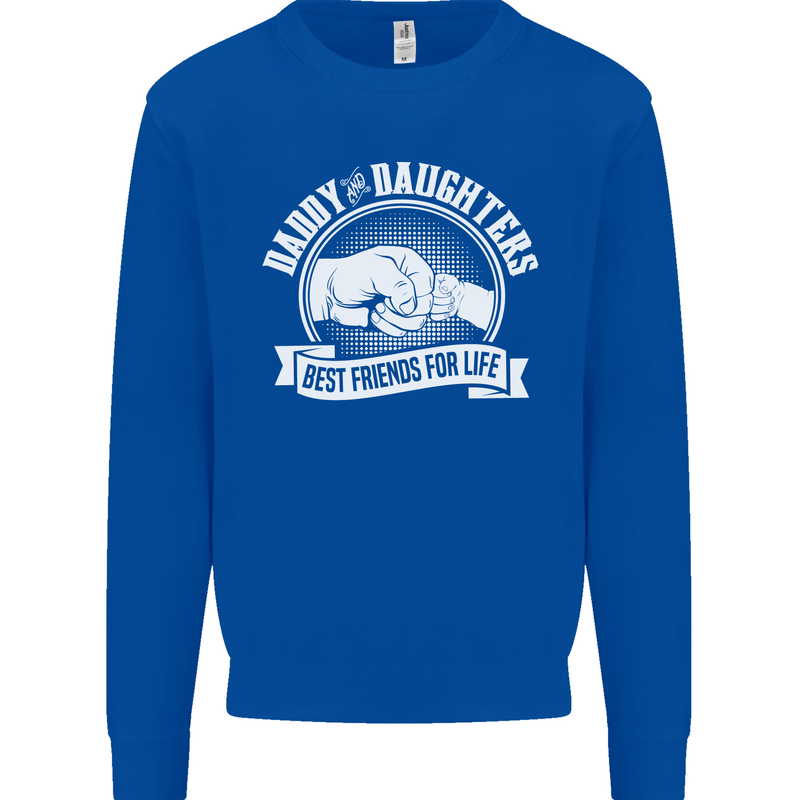 Daddy & Daughters Best Friends Father's Day Mens Sweatshirt Jumper Royal Blue