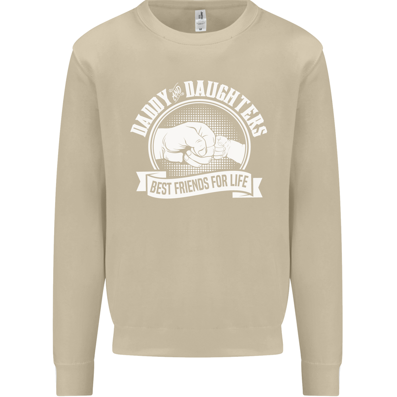 Daddy & Daughters Best Friends Father's Day Mens Sweatshirt Jumper Sand