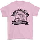 Daddy & Daughters Best Friends Father's Day Mens T-Shirt Cotton Gildan Light Pink