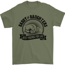 Daddy & Daughters Best Friends Father's Day Mens T-Shirt Cotton Gildan Military Green