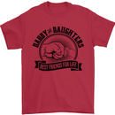 Daddy & Daughters Best Friends Father's Day Mens T-Shirt Cotton Gildan Red