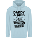 Daddy & Kids Best Friends Father's Day Childrens Kids Hoodie Light Blue