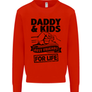 Daddy & Kids Best Friends Father's Day Kids Sweatshirt Jumper Bright Red