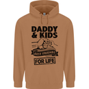 Daddy & Kids Best Friends Father's Day Mens 80% Cotton Hoodie Caramel Latte