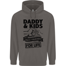 Daddy & Kids Best Friends Father's Day Mens 80% Cotton Hoodie Charcoal