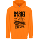 Daddy & Kids Best Friends Father's Day Mens 80% Cotton Hoodie Orange