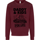 Daddy & Kids Best Friends Father's Day Mens Sweatshirt Jumper Maroon