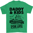 Daddy & Kids Best Friends Father's Day Mens T-Shirt Cotton Gildan Irish Green