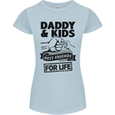 Daddy & Kids Best Friends Father's Day Womens Petite Cut T-Shirt Light Blue