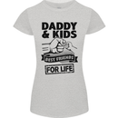 Daddy & Kids Best Friends Father's Day Womens Petite Cut T-Shirt Sports Grey