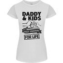 Daddy & Kids Best Friends Father's Day Womens Petite Cut T-Shirt White