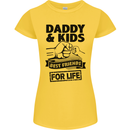 Daddy & Kids Best Friends Father's Day Womens Petite Cut T-Shirt Yellow