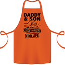 Daddy & Son Best Friends Father's Day Cotton Apron 100% Organic Orange