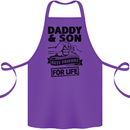 Daddy & Son Best Friends Father's Day Cotton Apron 100% Organic Purple