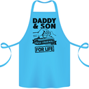 Daddy & Son Best Friends Father's Day Cotton Apron 100% Organic Turquoise