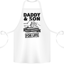 Daddy & Son Best Friends Father's Day Cotton Apron 100% Organic White