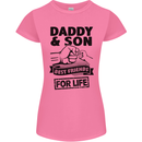 Daddy & Son Best Friends Father's Day Womens Petite Cut T-Shirt Azalea