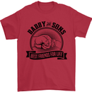 Daddy & Sons Best Friends Father's Day Mens T-Shirt Cotton Gildan Red