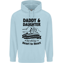 Daddy and Daughter Funny Father's Day Childrens Kids Hoodie Light Blue