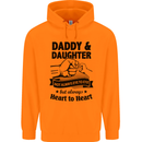 Daddy and Daughter Funny Father's Day Childrens Kids Hoodie Orange