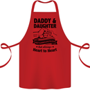 Daddy and Daughter Funny Father's Day Cotton Apron 100% Organic Red