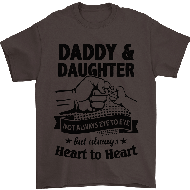 Daddy and Daughter Funny Father's Day Mens T-Shirt Cotton Gildan Dark Chocolate