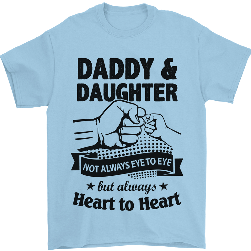 Daddy and Daughter Funny Father's Day Mens T-Shirt Cotton Gildan Light Blue