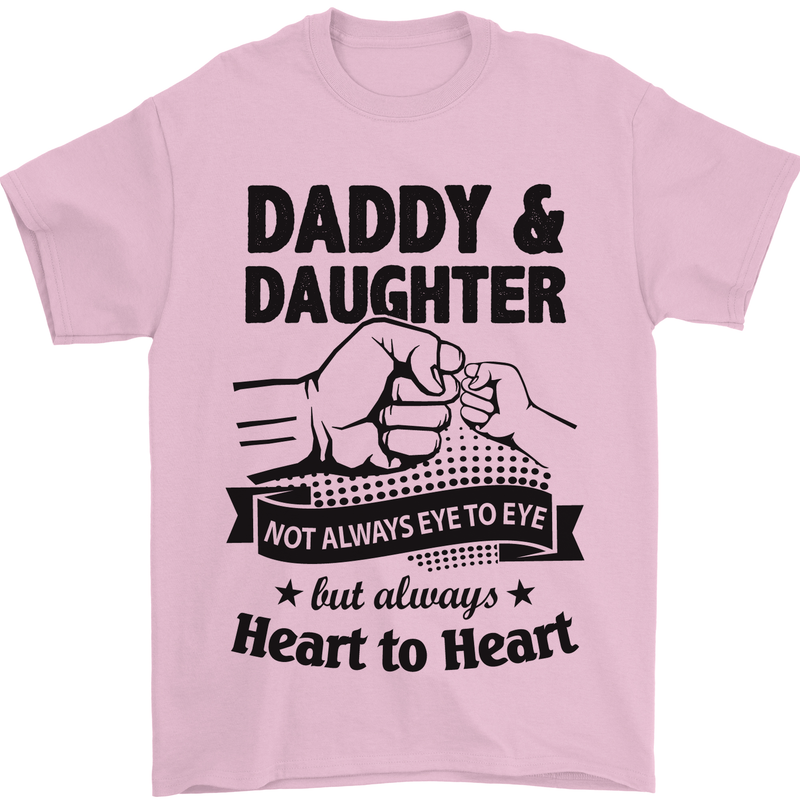 Daddy and Daughter Funny Father's Day Mens T-Shirt Cotton Gildan Light Pink