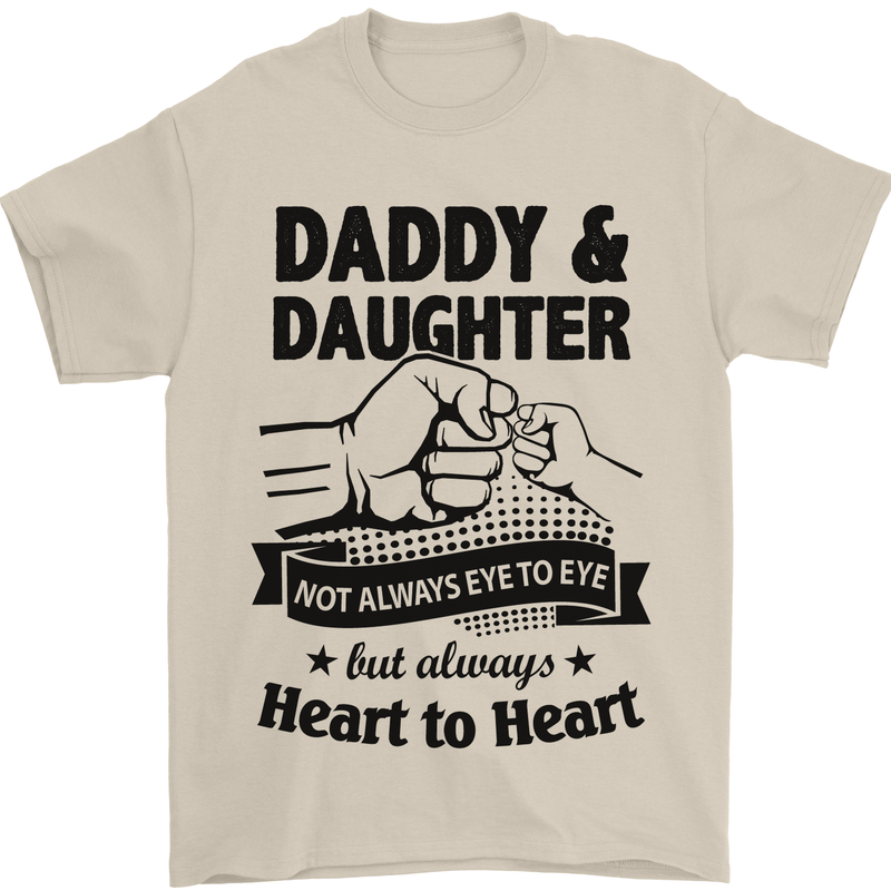 Daddy and Daughter Funny Father's Day Mens T-Shirt Cotton Gildan Sand