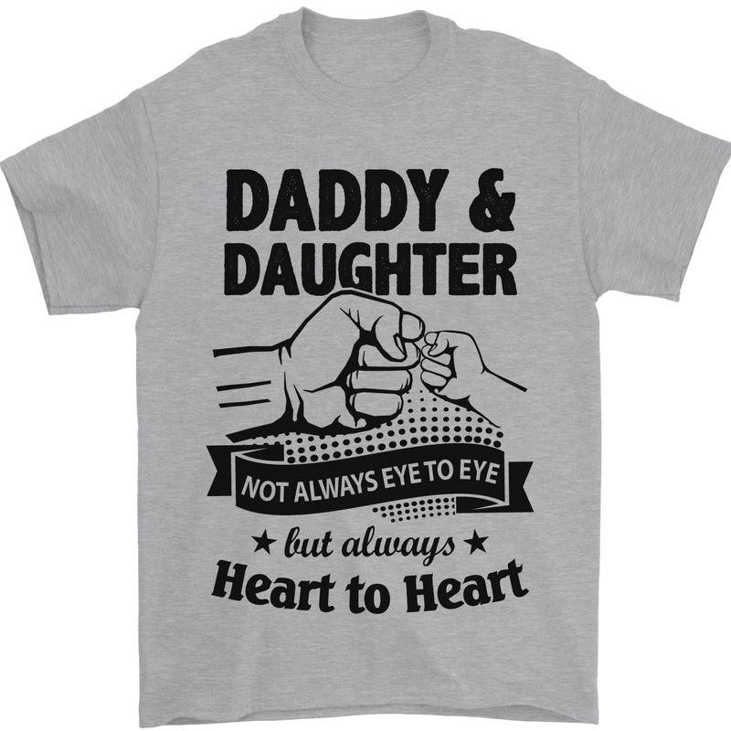 Daddy and Daughter Funny Father's Day Mens T-Shirt Cotton Gildan Sports Grey