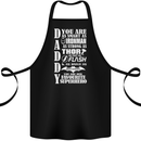 Daddy's Favourite Superhero Father's Day Cotton Apron 100% Organic Black