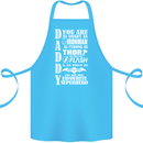 Daddy's Favourite Superhero Father's Day Cotton Apron 100% Organic Turquoise