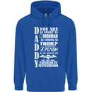 Daddy's Favourite Superhero Father's Day Mens 80% Cotton Hoodie Royal Blue
