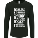 Daddy's Favourite Superhero Father's Day Mens Long Sleeve T-Shirt Black