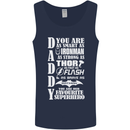 Daddy's Favourite Superhero Father's Day Mens Vest Tank Top Navy Blue