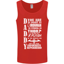 Daddy's Favourite Superhero Father's Day Mens Vest Tank Top Red