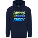 Daddys Fishing Buddy Funny Fisherman Childrens Kids Hoodie Navy Blue