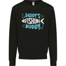 Daddys Fishing Buddy Funny Fisherman Kids Sweatshirt Jumper Black