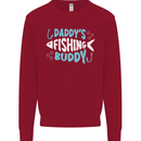 Daddys Fishing Buddy Funny Fisherman Kids Sweatshirt Jumper Red