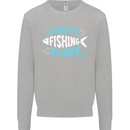 Daddys Fishing Buddy Funny Fisherman Kids Sweatshirt Jumper Sports Grey