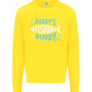 Daddys Fishing Buddy Funny Fisherman Kids Sweatshirt Jumper Yellow